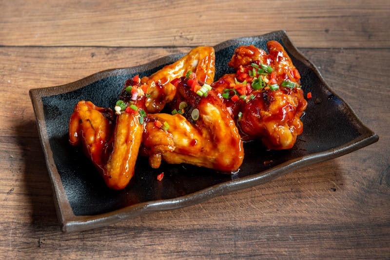 Honey garlic glazed wings at East coast wings