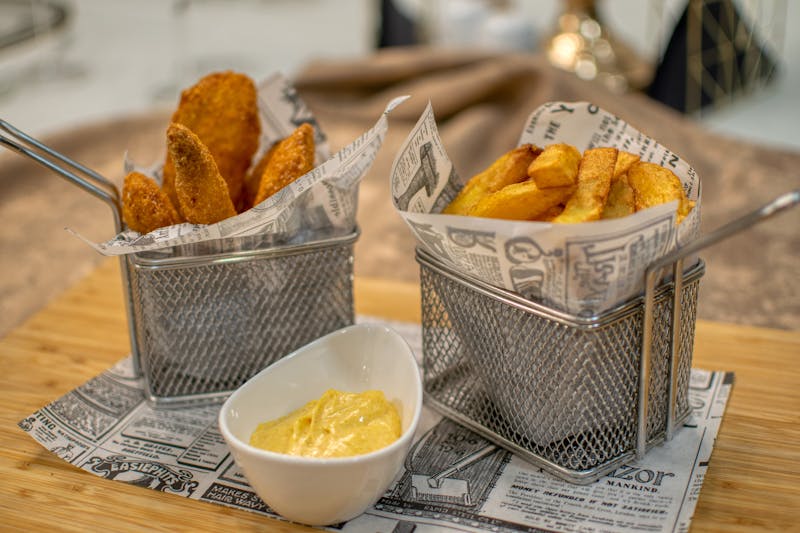 Seasoned fries side east coast wings